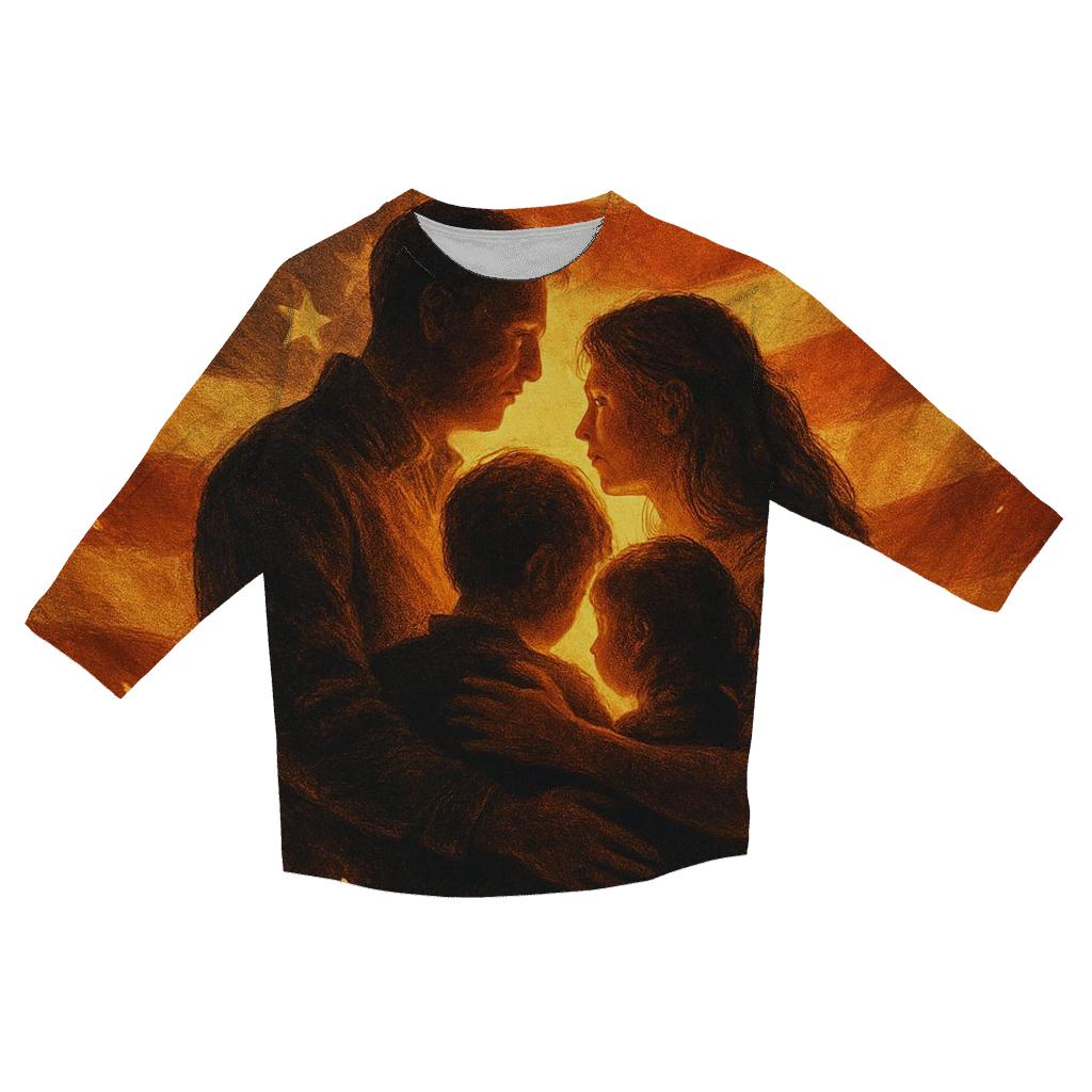 Homecoming Flame fashion 3/4 sleeve shirts