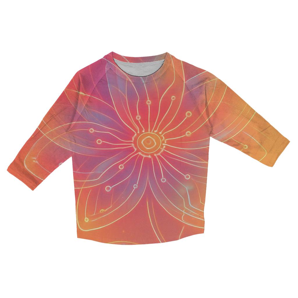 Sunrise Circuit Bloom trendy 3/4 sleeve tops