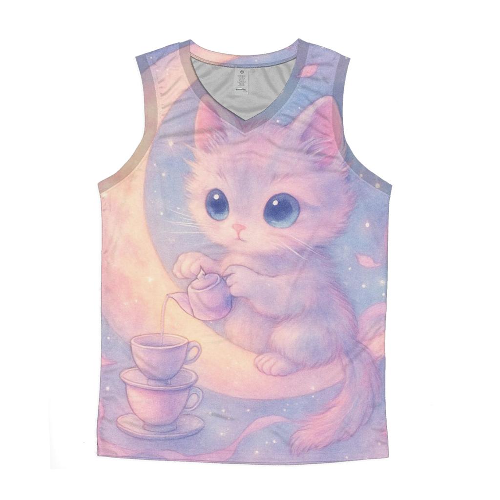 Moonlit Tea Kitten custom tank tops