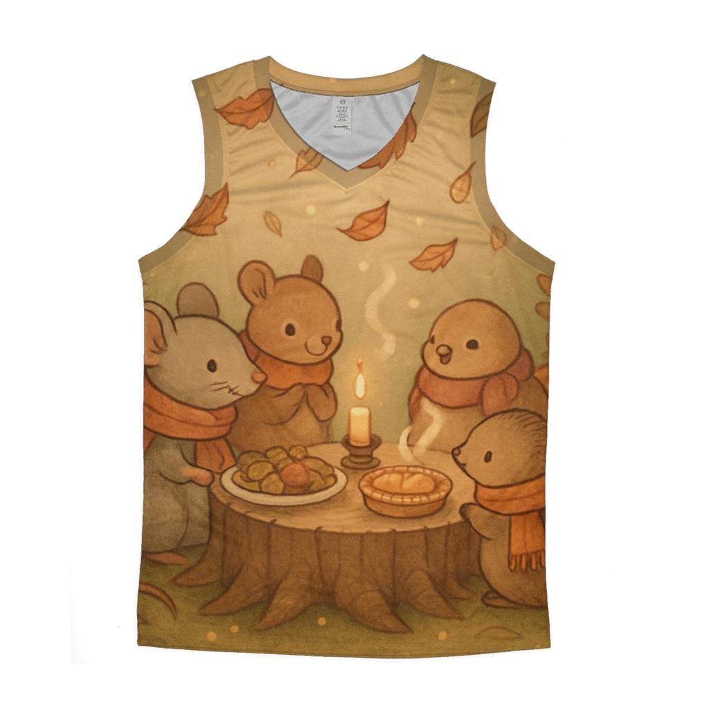 Woodland Friends Feast designer workout tanks