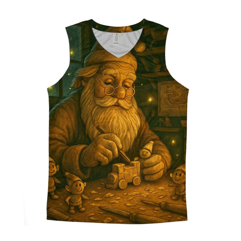 Woodland Toymaker Santa cotton sleeveless tops