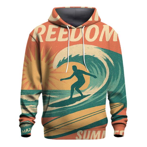 Retro Surf Collage premium hoodies