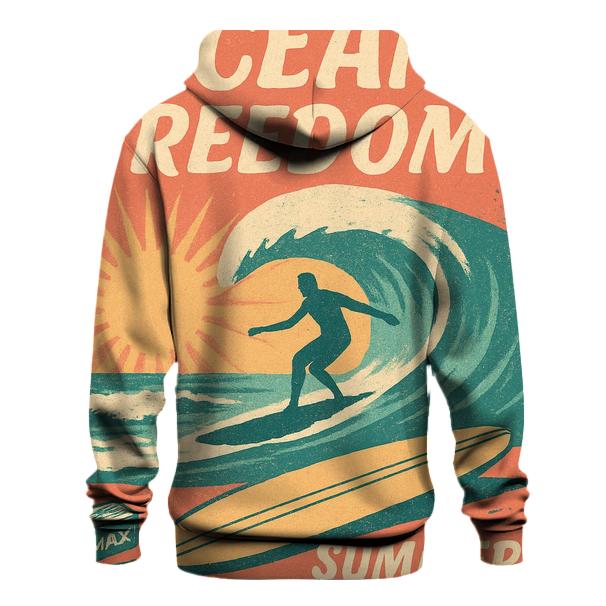 Retro Surf Collage premium hoodies
