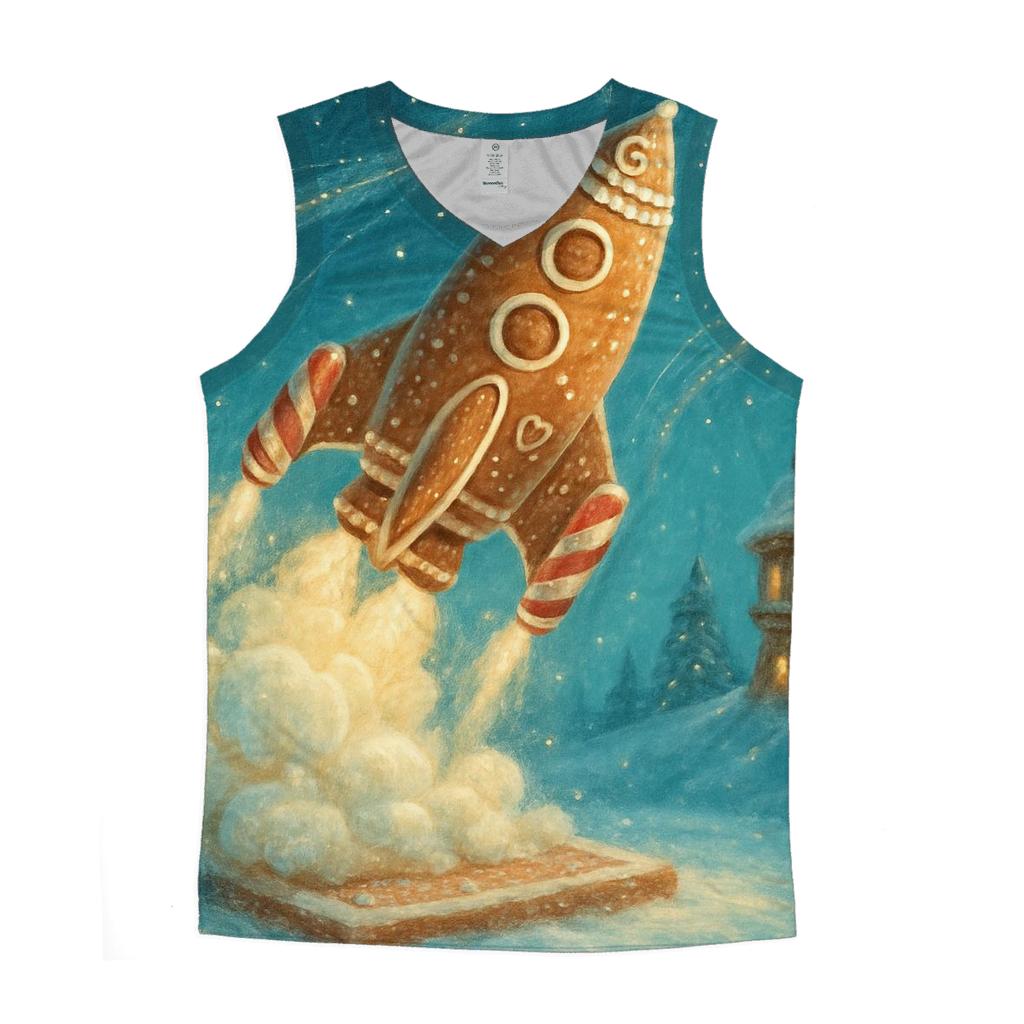 Gingerbread Rocket Launch trendy fitted tank tops
