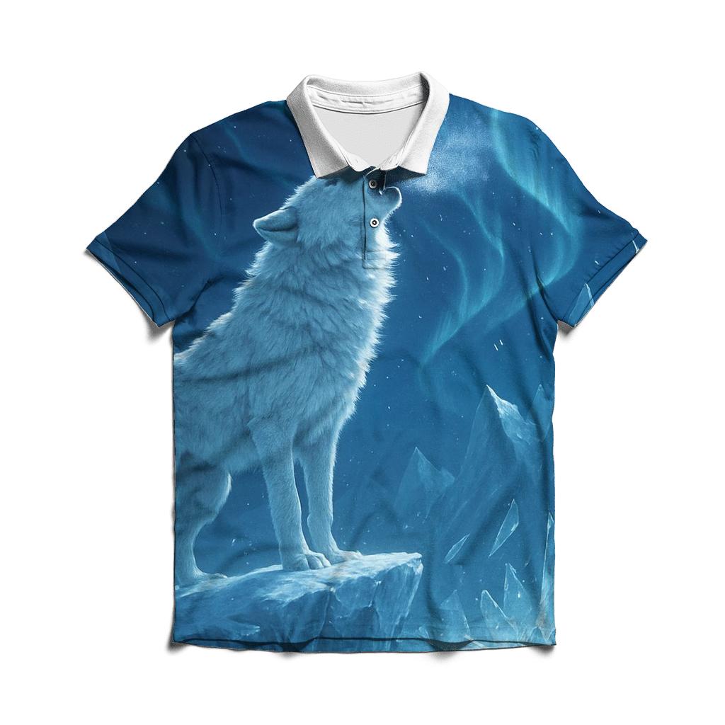 Glacier Howl Realism branded logo polo shirts