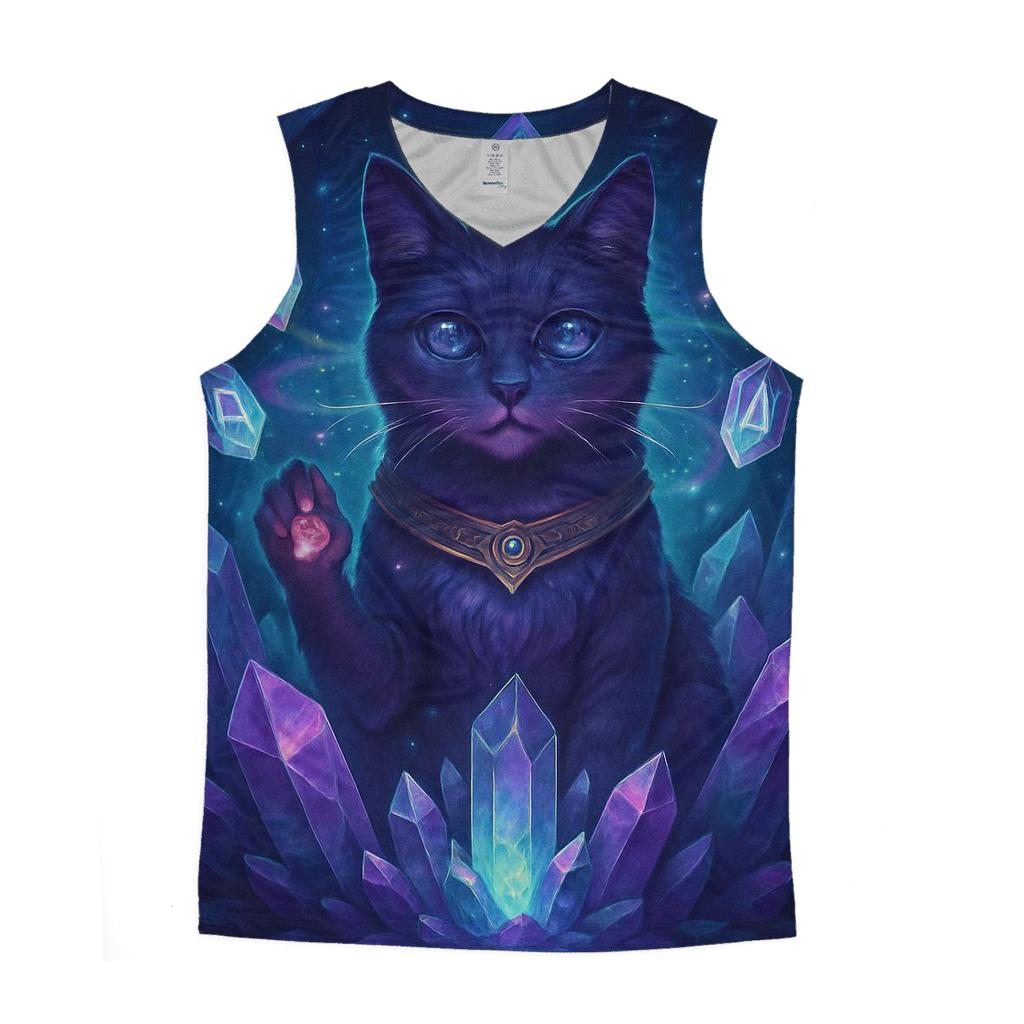 Crystal Oracle Cat sports performance tank tops