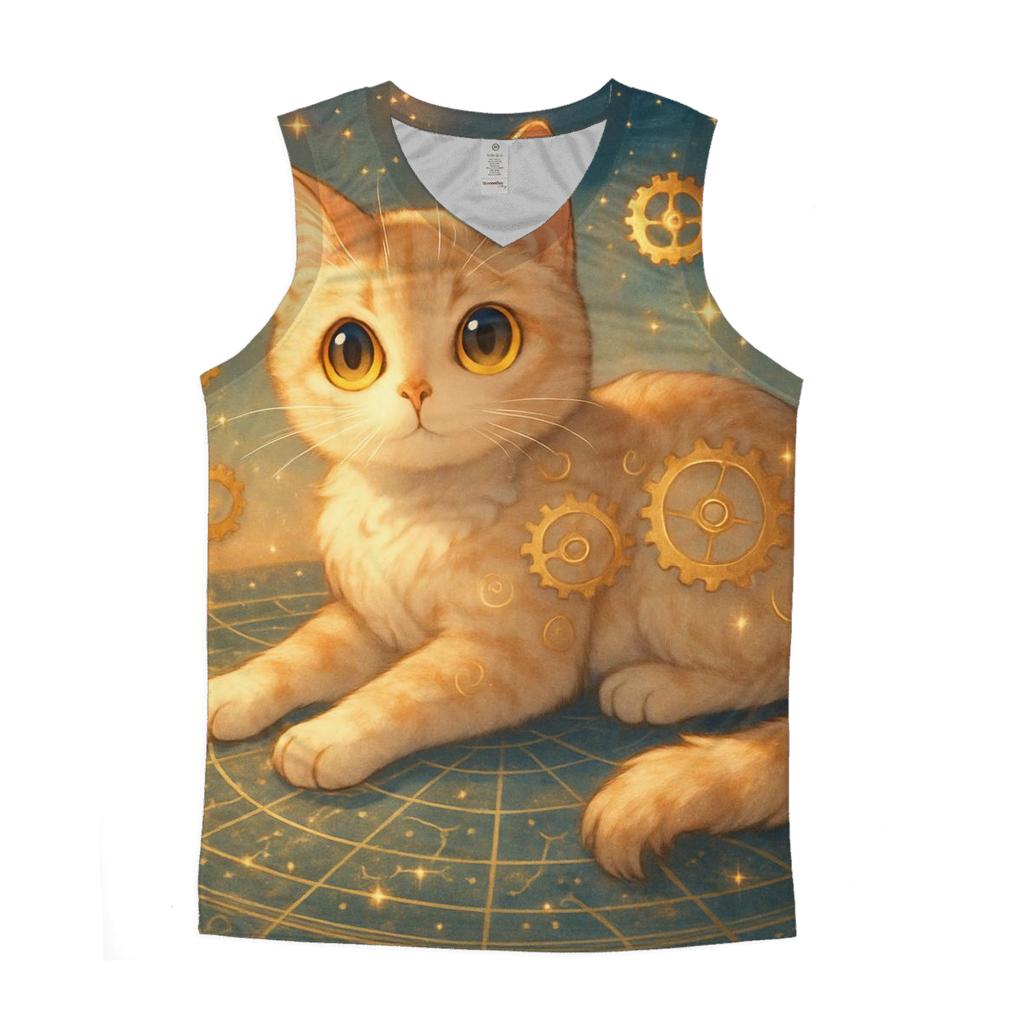 Clockwork Cat Constellary personalized athletic tanks