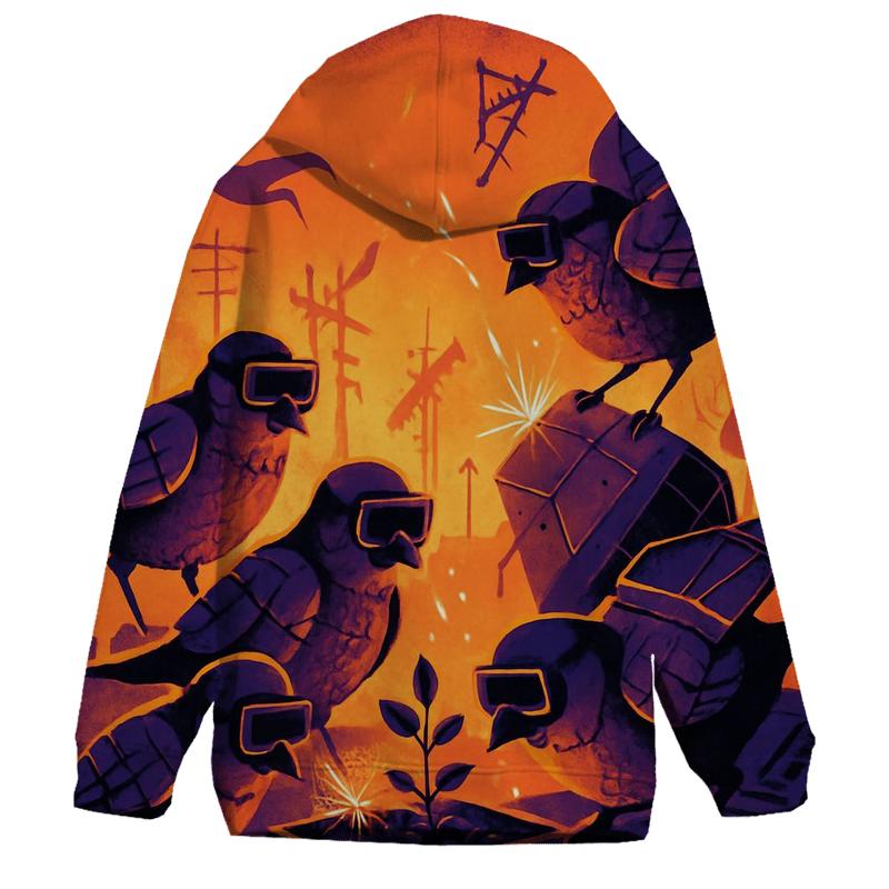 Solar Punk Sparrow Club custom hoodies