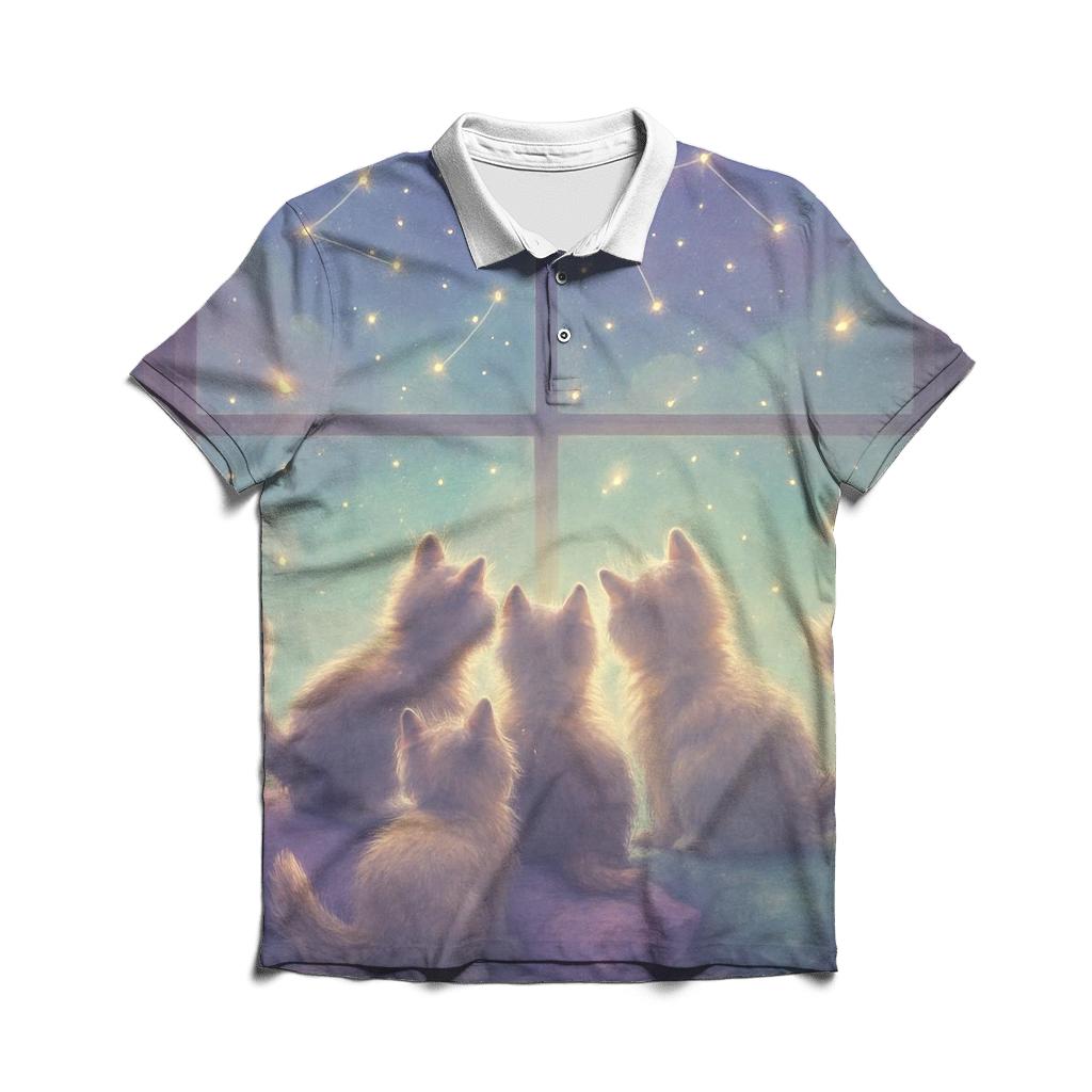 Stargazer Window Kittens custom polo shirts