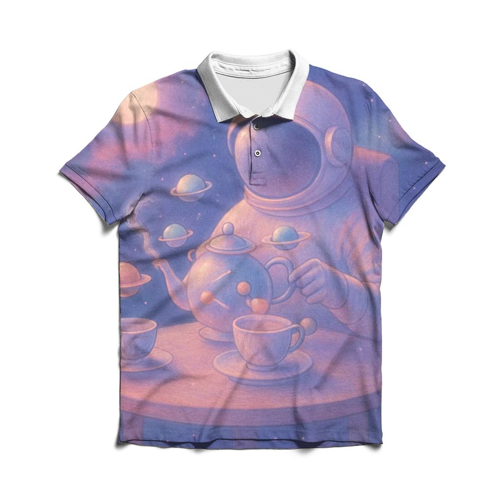 Orbiting Tea Ceremony designer slim fit polos