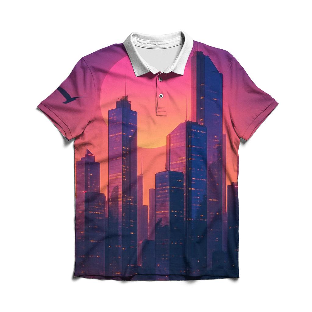 Violet Skyline Echo designer slim fit polos
