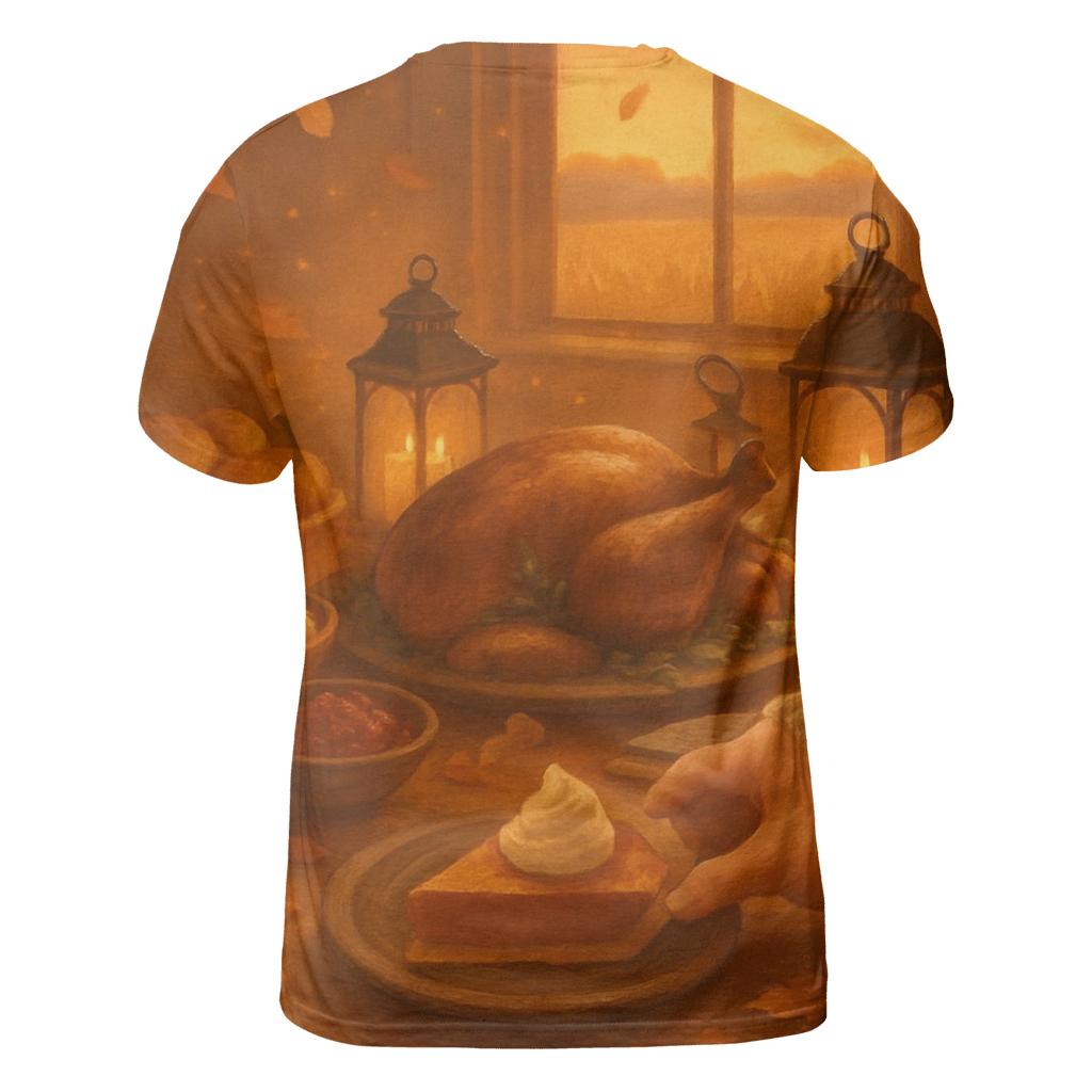 Harvest Lantern Table vibrant all-over design tees