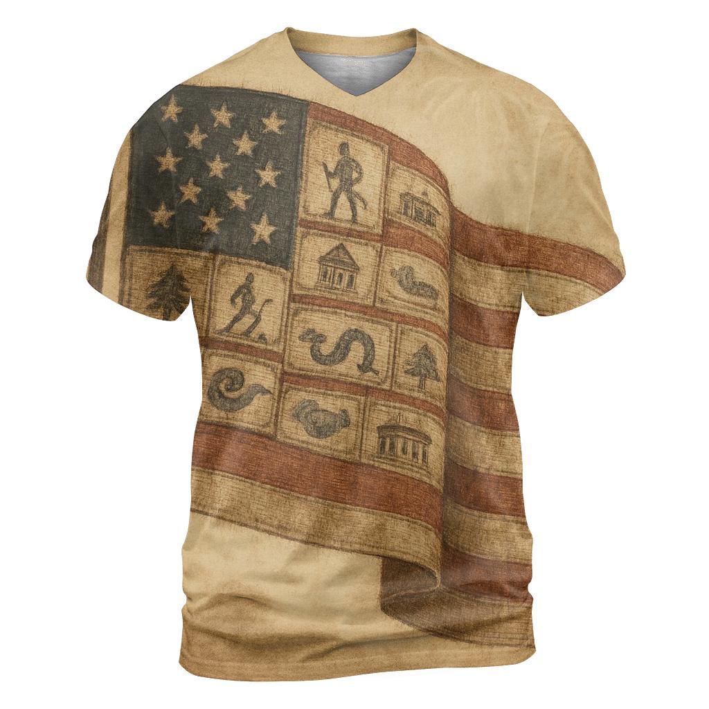 Heritage Patchwork Banner personalized full print shirts