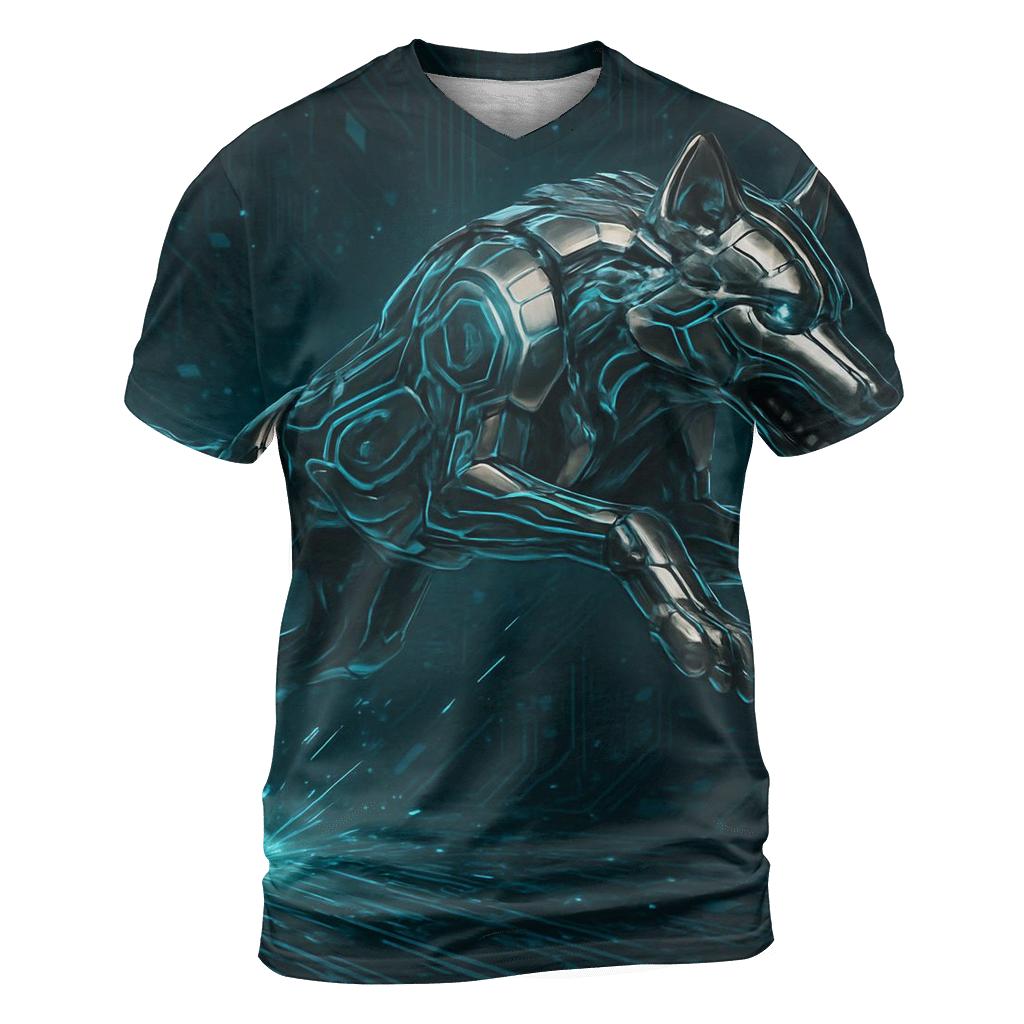 Chrome Circuit Wolf personalized full print shirts