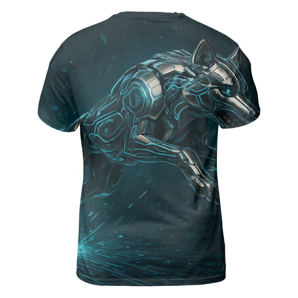 Chrome Circuit Wolf personalized full print shirts