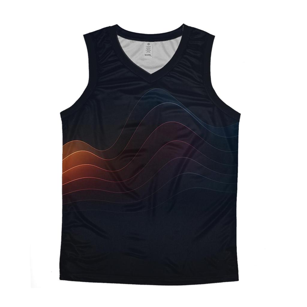 Chromatic Ridge Circuit personalized athletic tanks