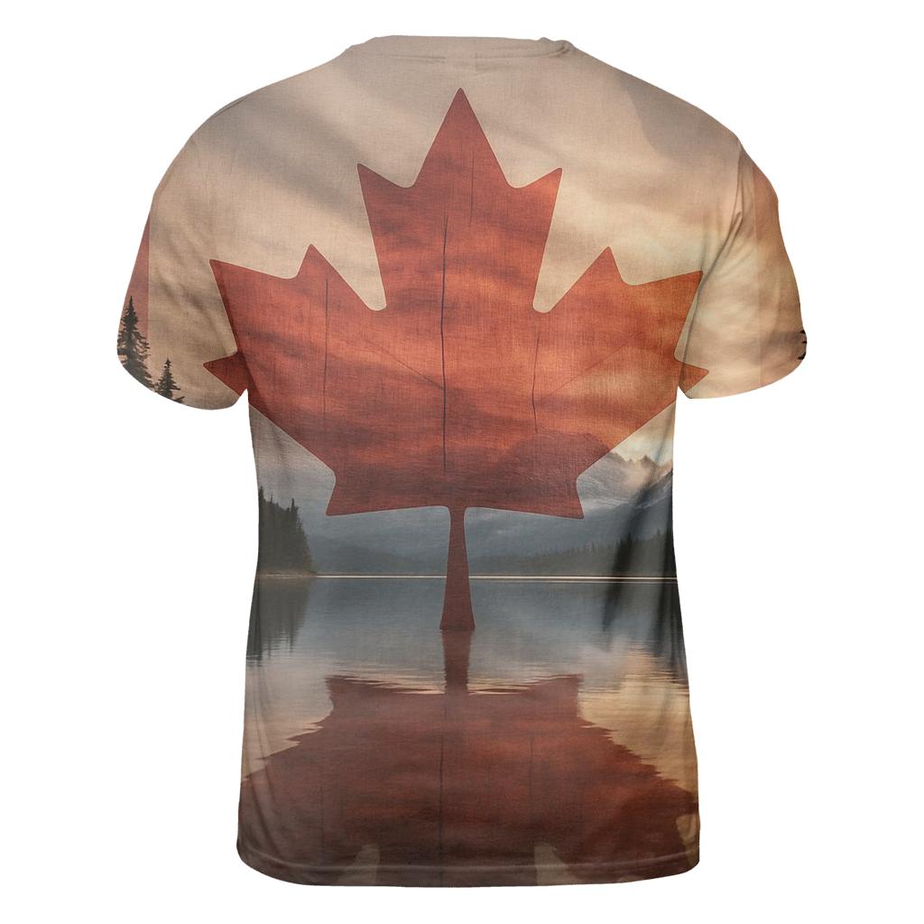 Maple Heart Reflection vibrant all-over design tees