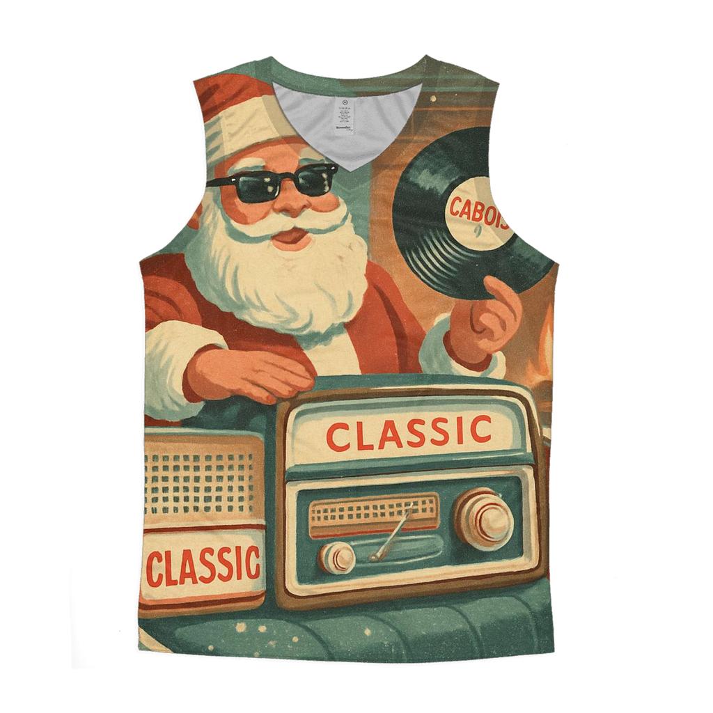 Retro Radio Santa custom tank tops