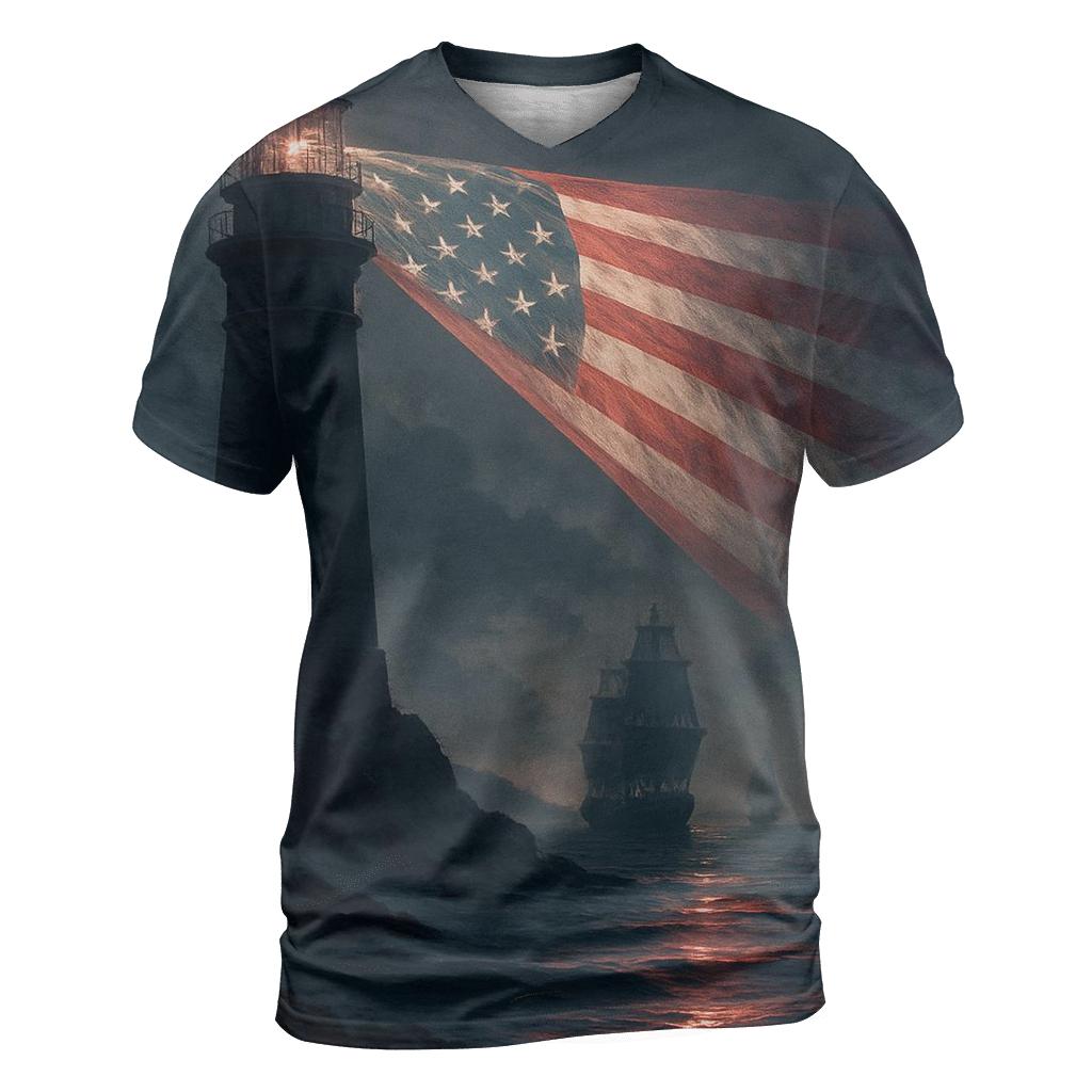 Memorial Lighthouse statement graphic shirts