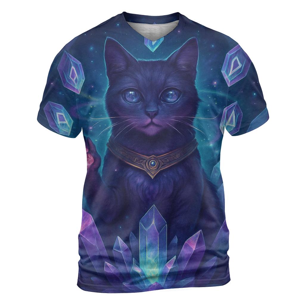 Crystal Oracle Cat statement graphic shirts