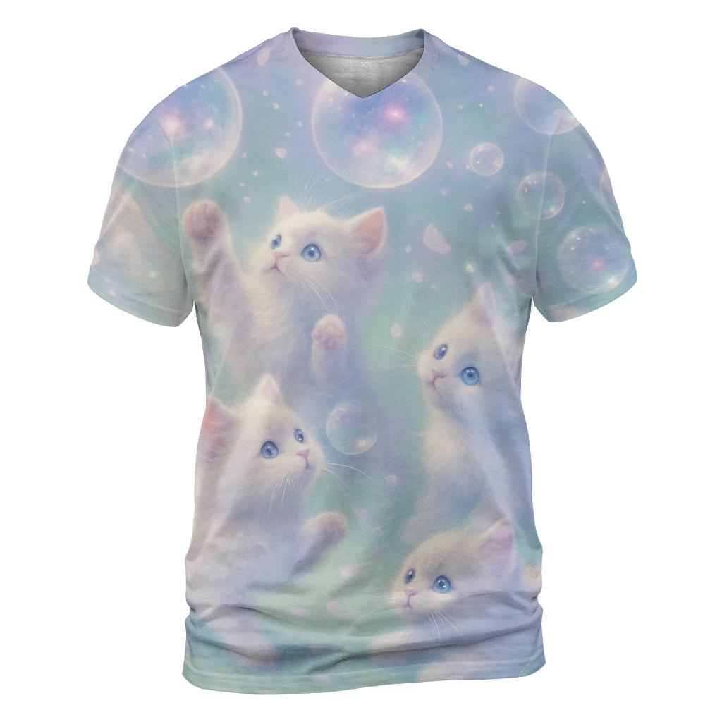 Bubble Nebula Kittens trendy printed shirt styles