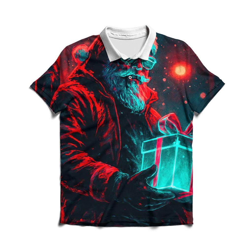 Neon Street Santa personalized polo shirts