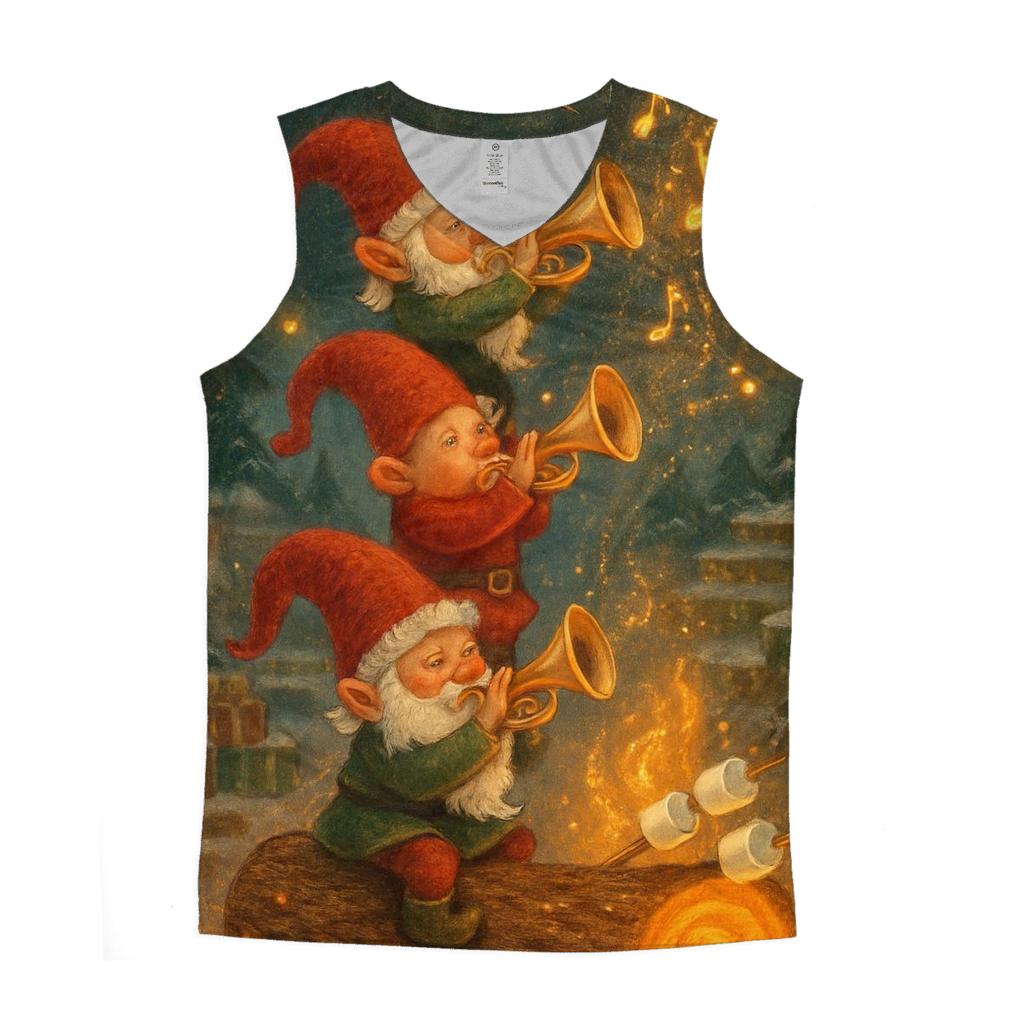 Gnome Yule Log Concert trendy fitted tank tops