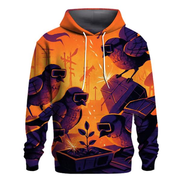 Solar Punk Sparrow Club pullover hoodies