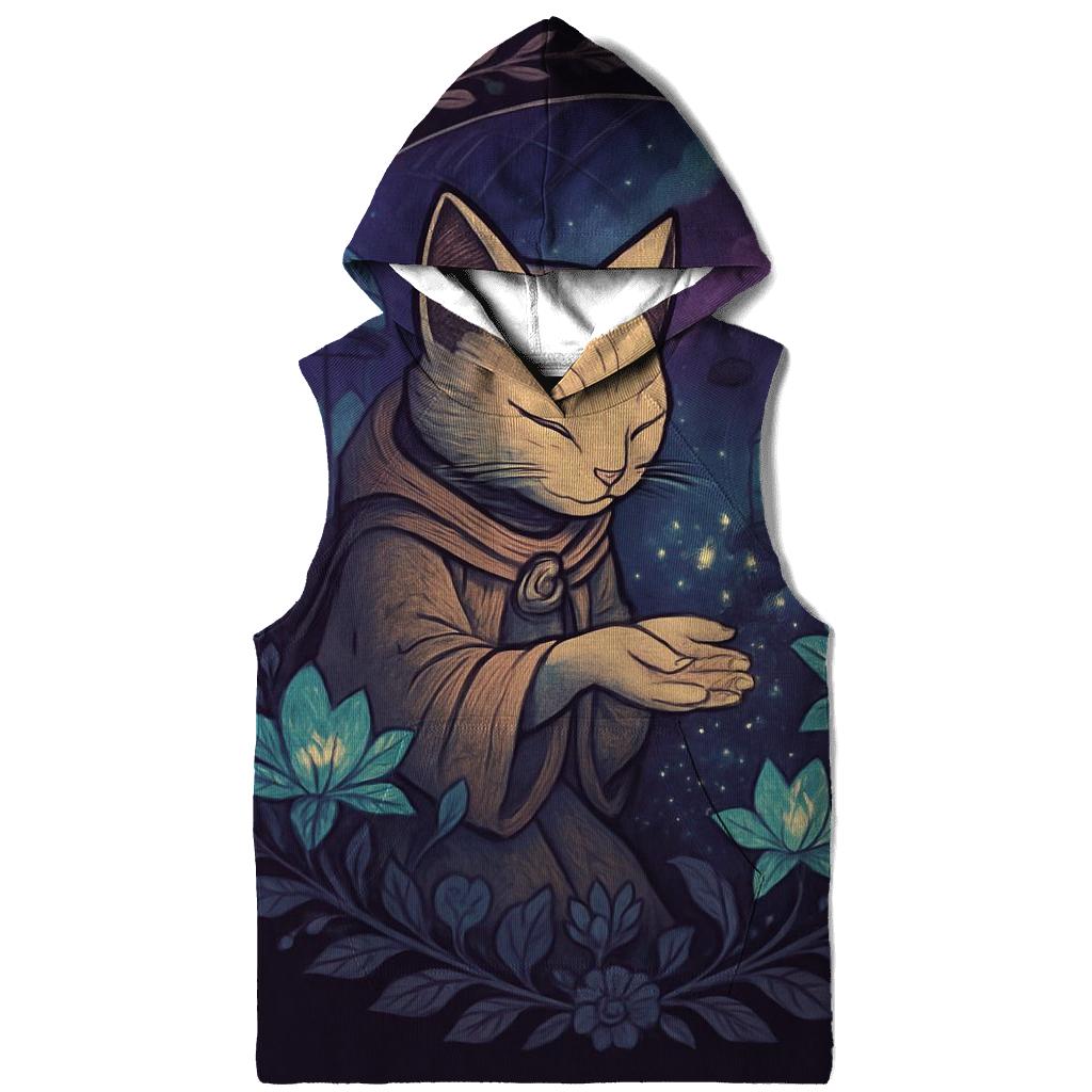 Galactic Gardener Cat printed hoodies