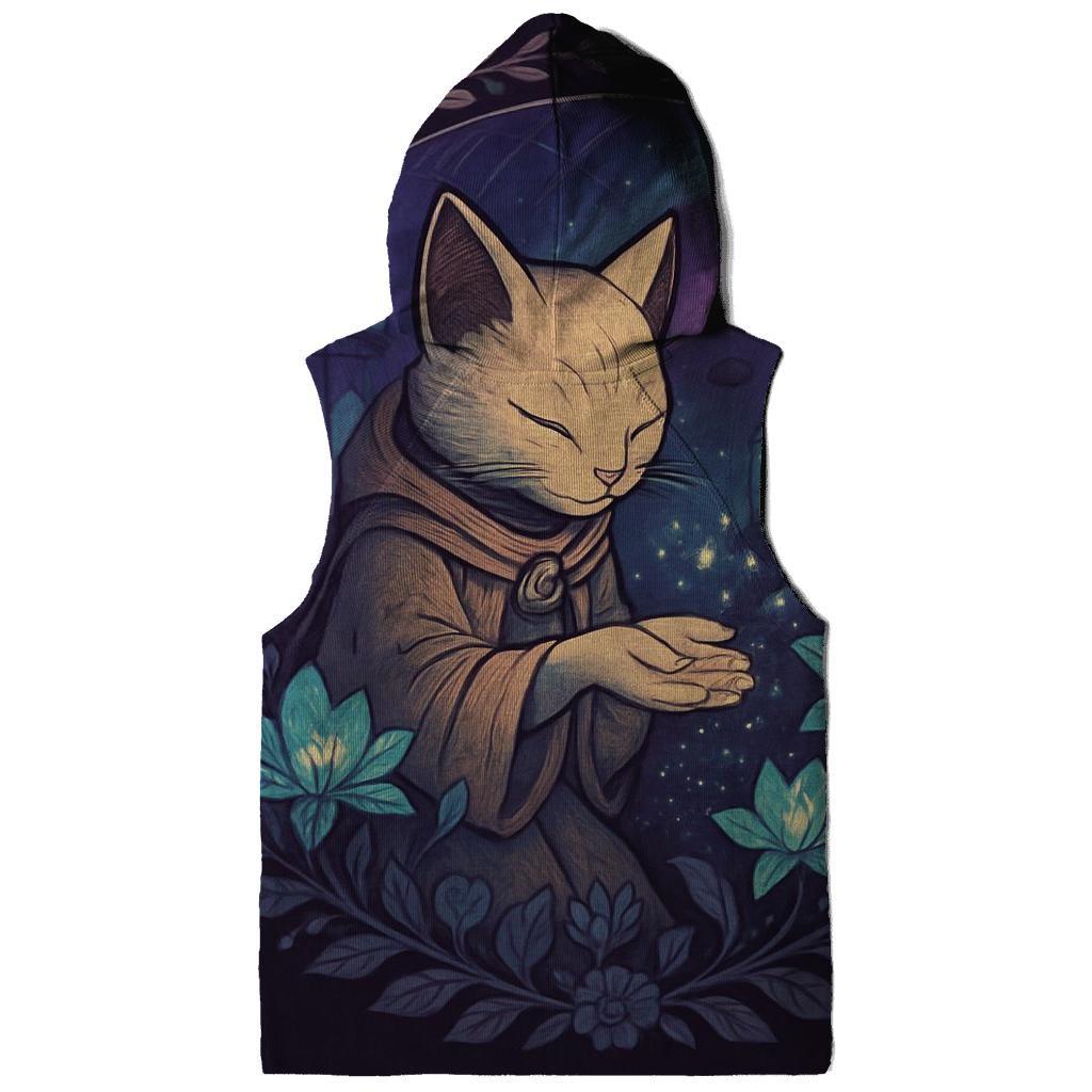 Galactic Gardener Cat printed hoodies