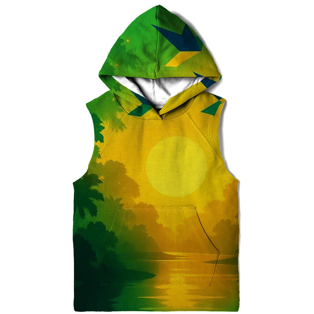 Amazonian Gradient Banner zip-up hoodies