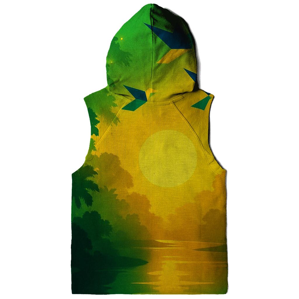 Amazonian Gradient Banner zip-up hoodies