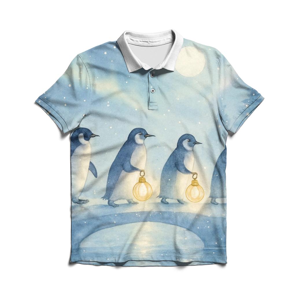 Penguin Lantern Parade stylish collar polo tees