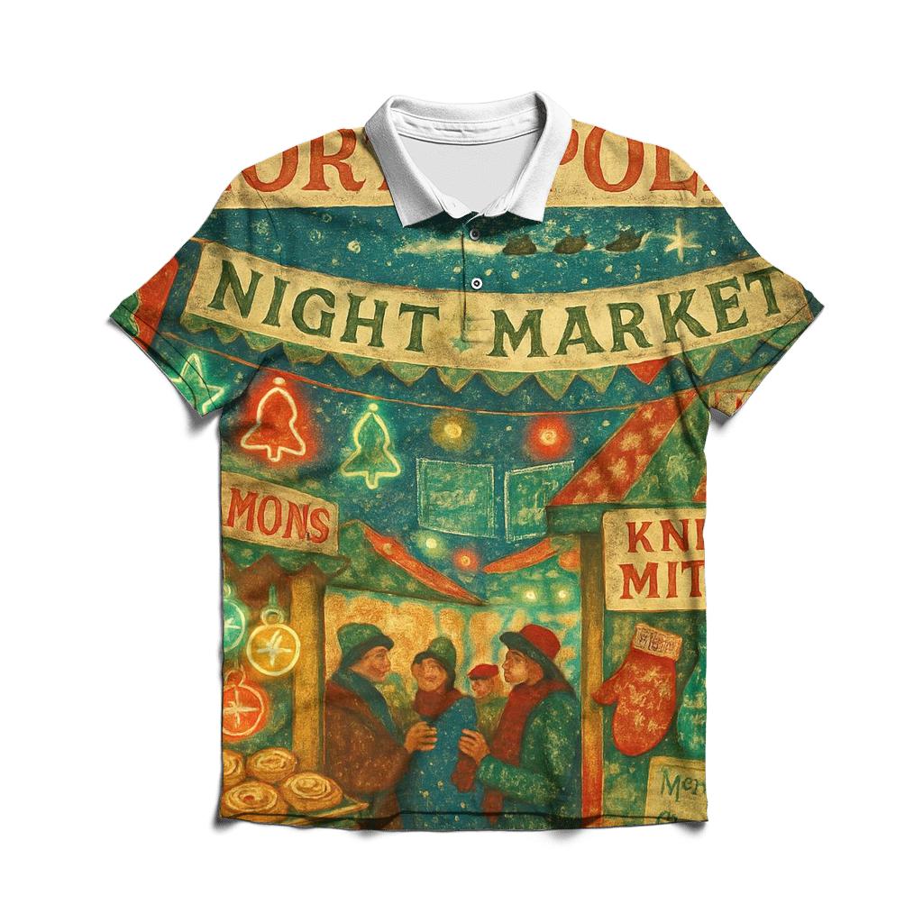 North Pole Night Market casual sports polo shirts