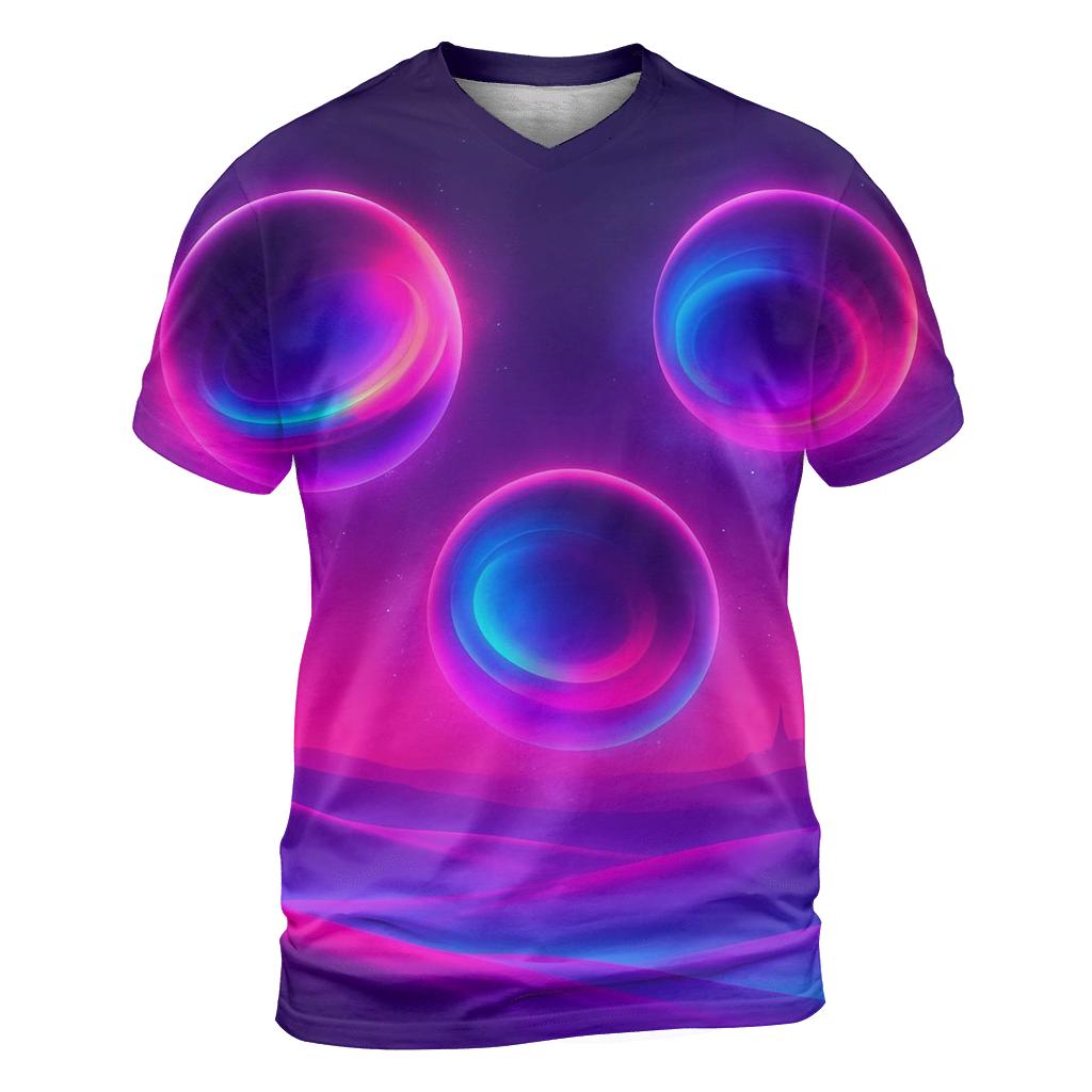 Neon Orb Drift designer pattern shirts