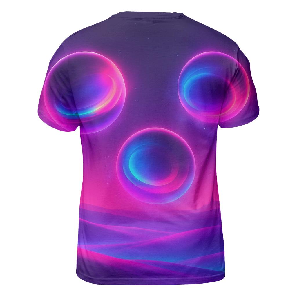 Neon Orb Drift designer pattern shirts