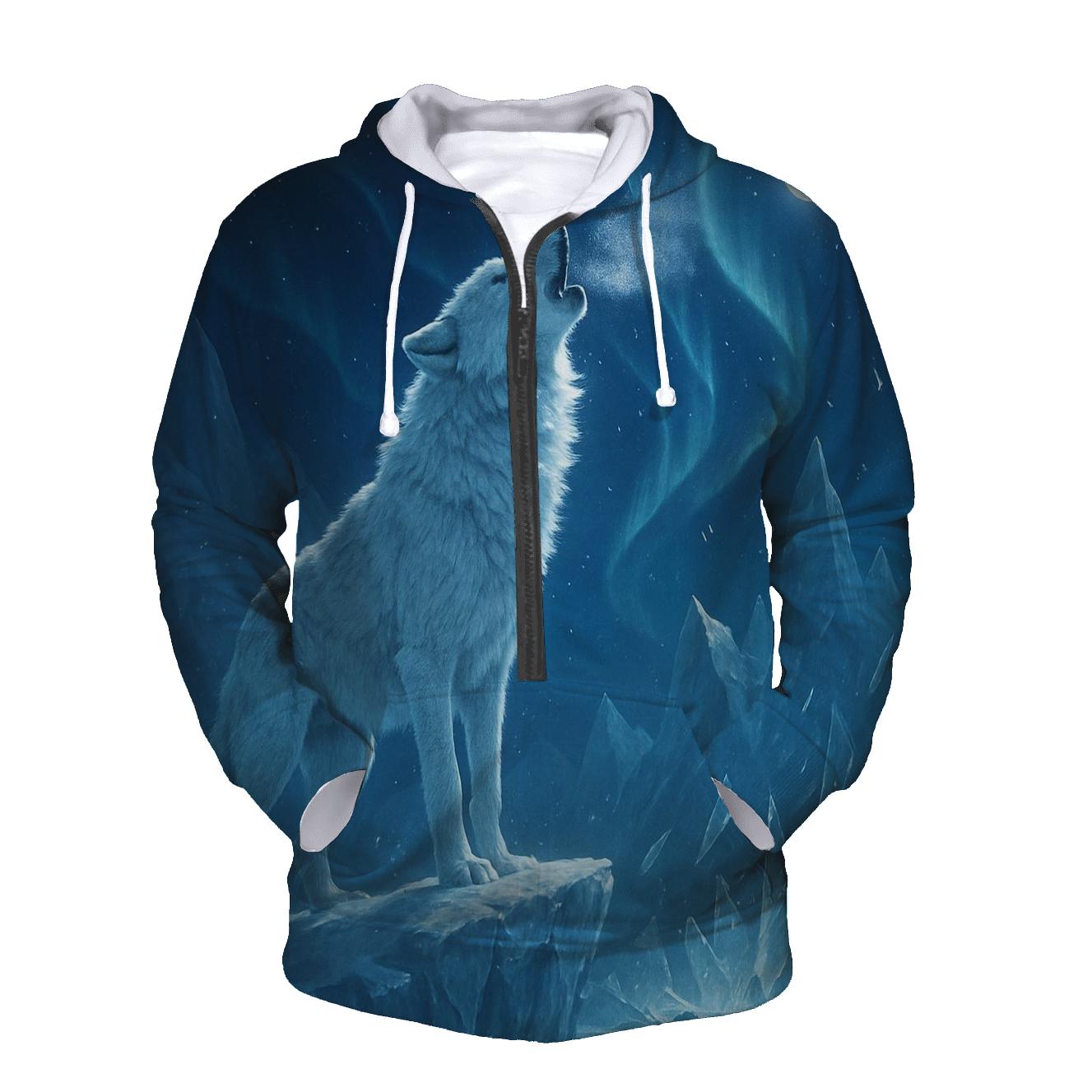 Glacier Howl Realism custom hoodies