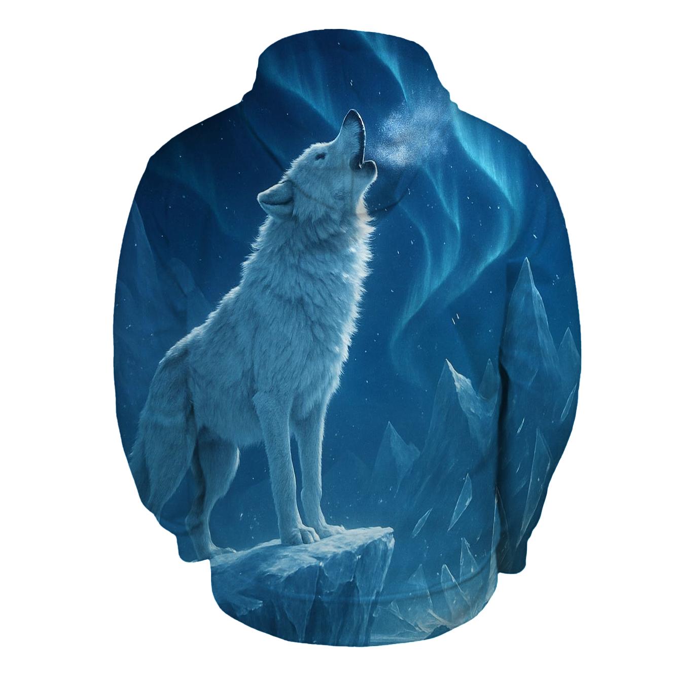 Glacier Howl Realism custom hoodies