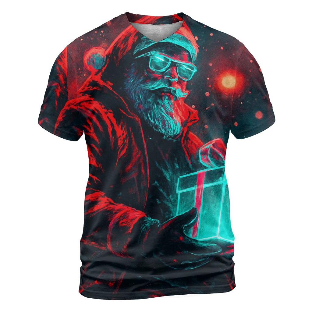 Neon Street Santa unique graphic print tees