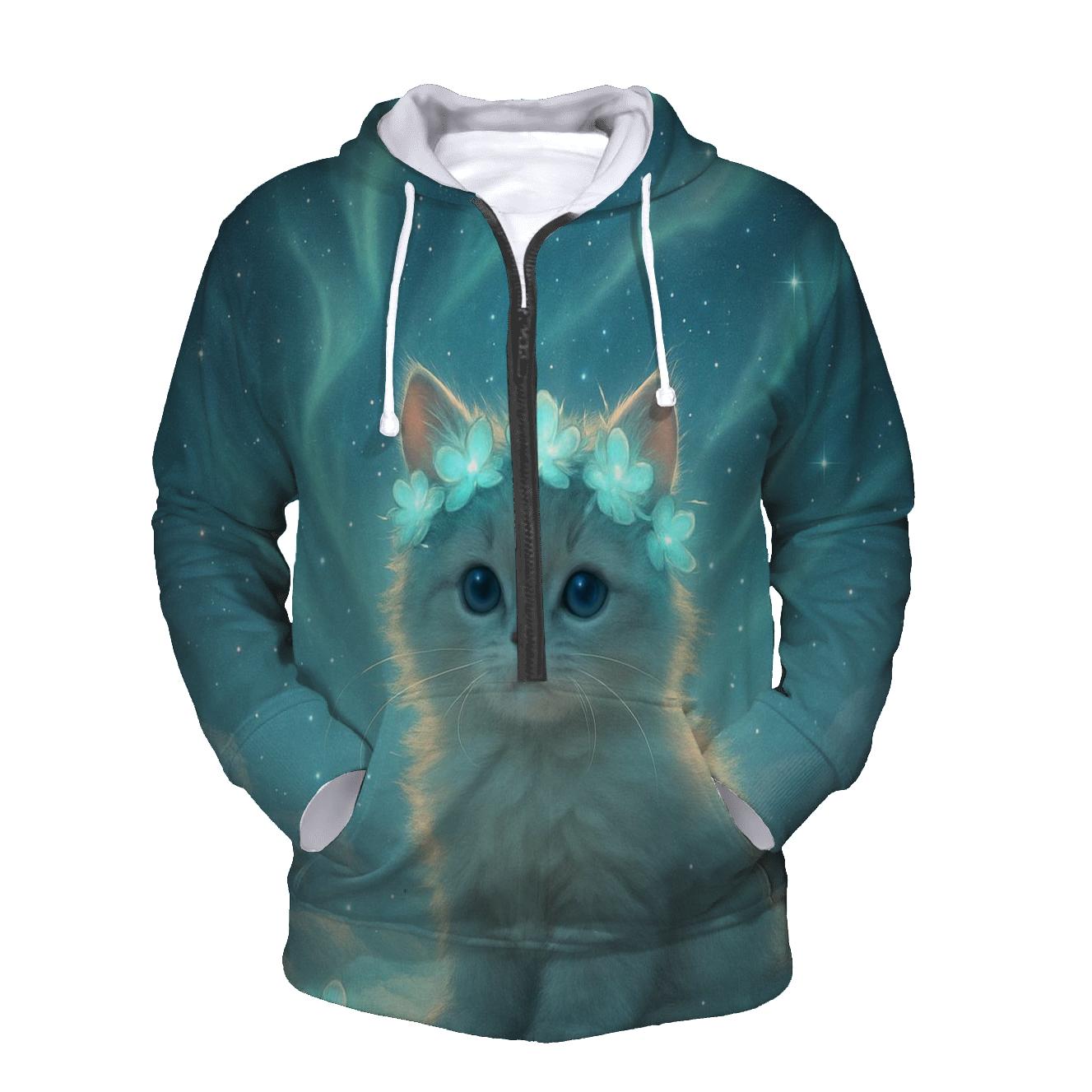 Aurora Crown Kitten pullover hoodies