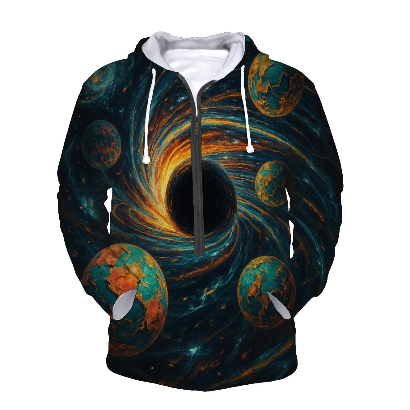 Chromatic Black Hole Carousel zip-up hoodies