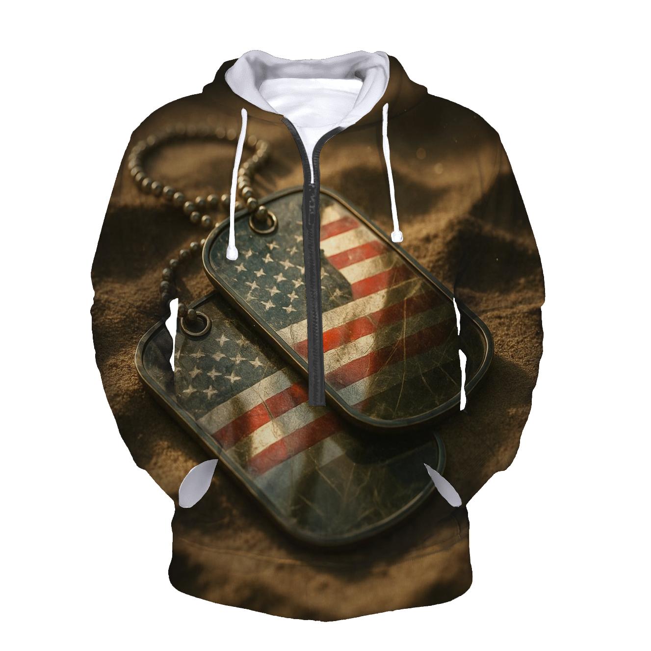 Dog Tag Reflection premium hoodies