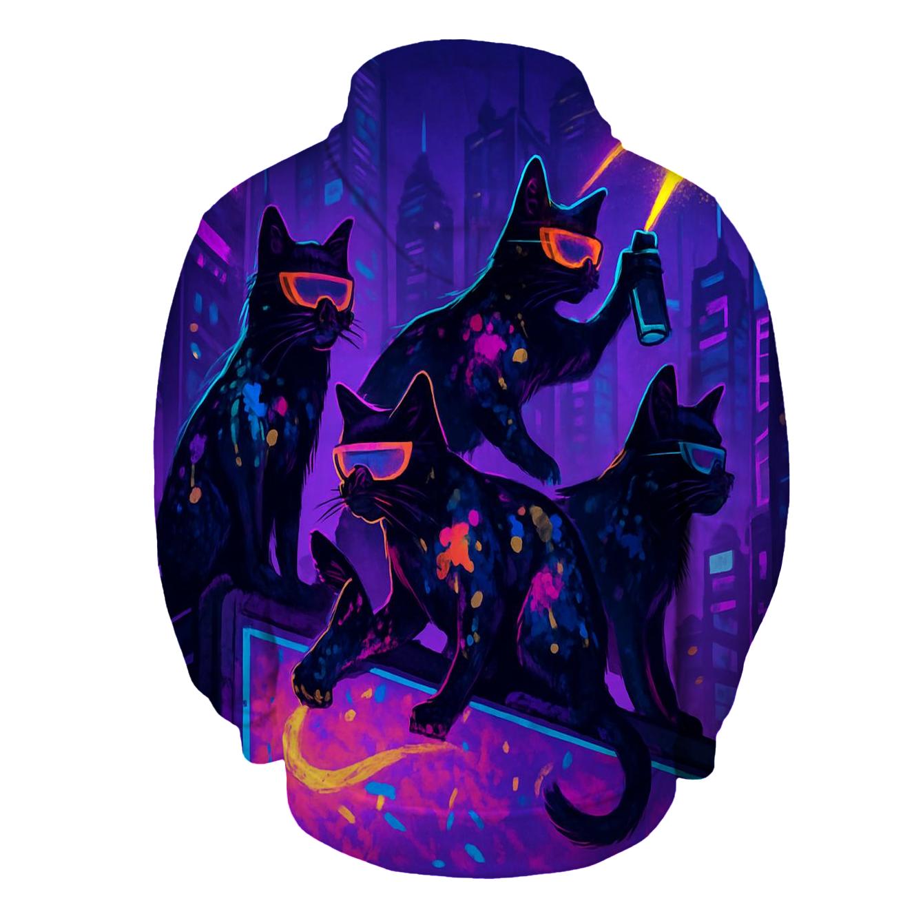 Cyberpunk Alley Patrol embroidered hoodies