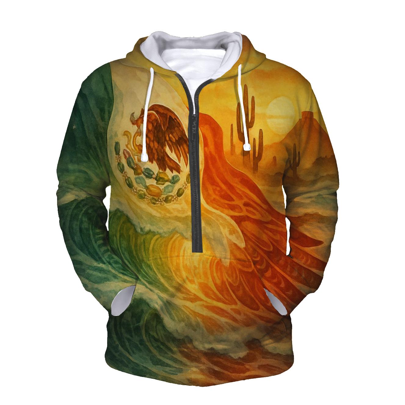 Aztec Wave Merge lightweight hoodies