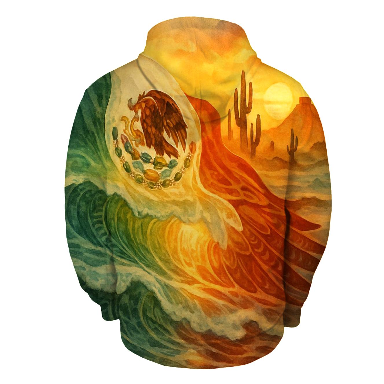 Aztec Wave Merge lightweight hoodies