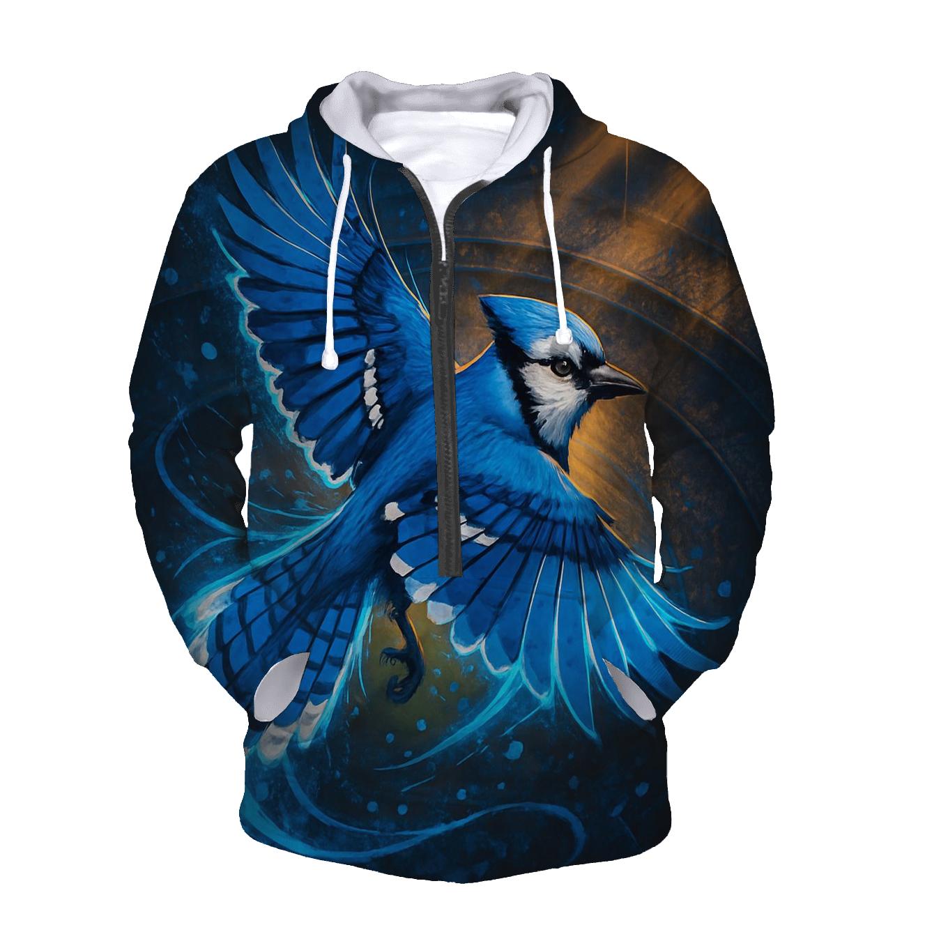 Blue Jay Over Lights designer hoodies