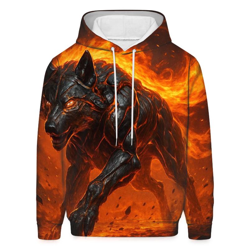 Solar Forge Wolf pullover hoodies