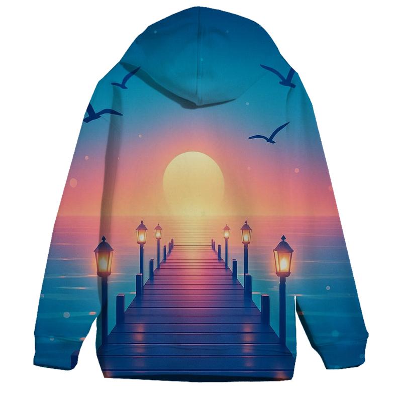 Neon Pier Reverie custom hoodies