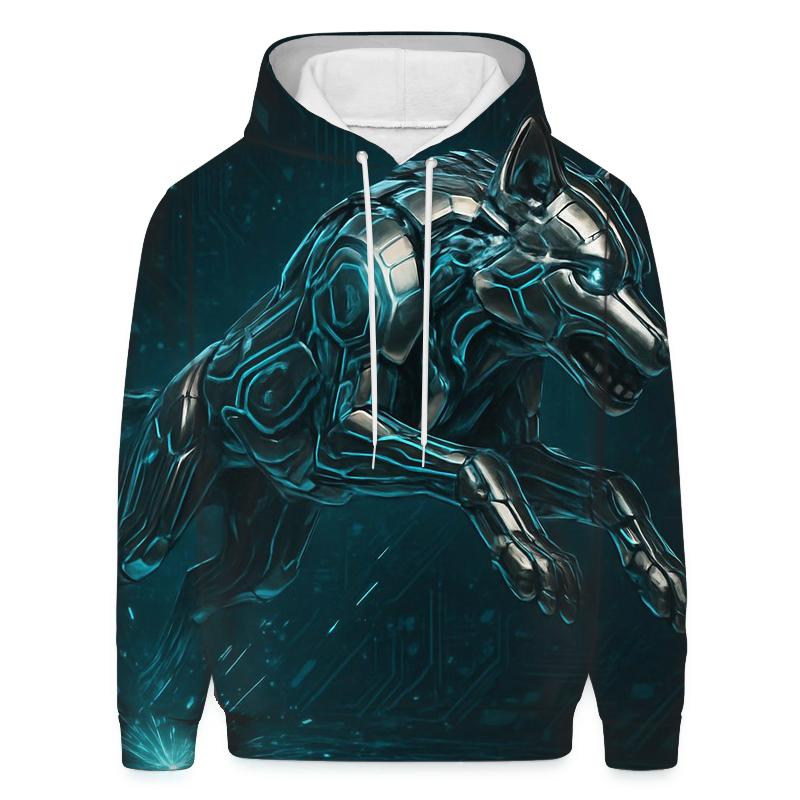 Chrome Circuit Wolf pullover hoodies
