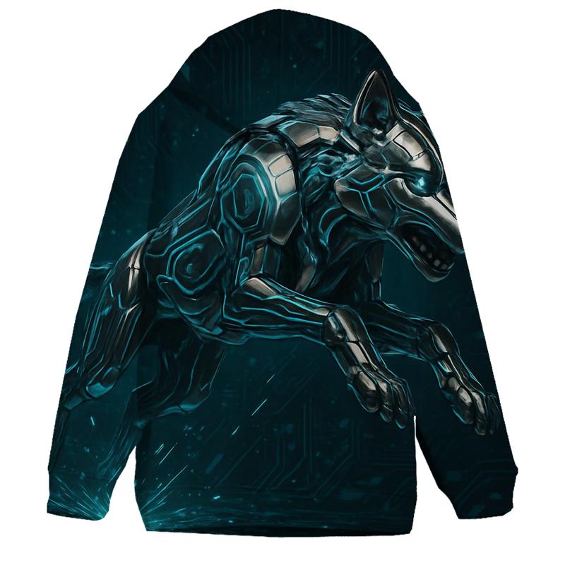 Chrome Circuit Wolf pullover hoodies